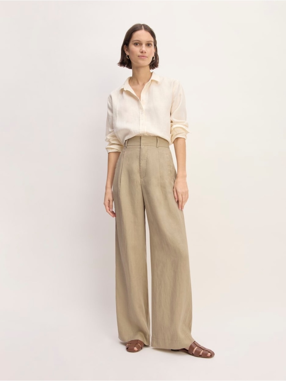 Everlane the WayHigh Drape Linen Pants
Size 8
